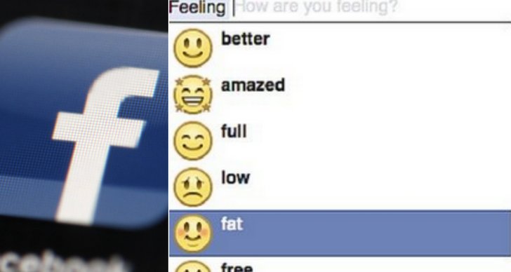 Facebook, Emoji, fat shaming, Ätstörningar
